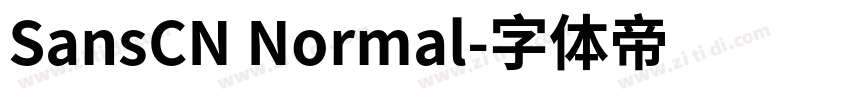 SansCN Normal字体转换